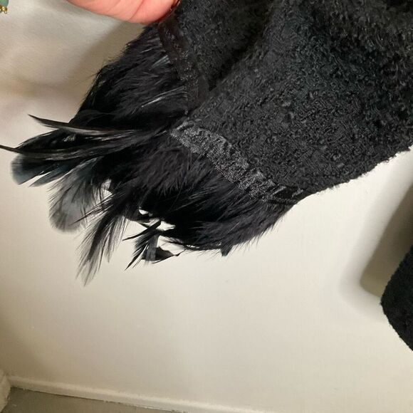 Zara Tweed Feather Jacket - Picture 4 of 7